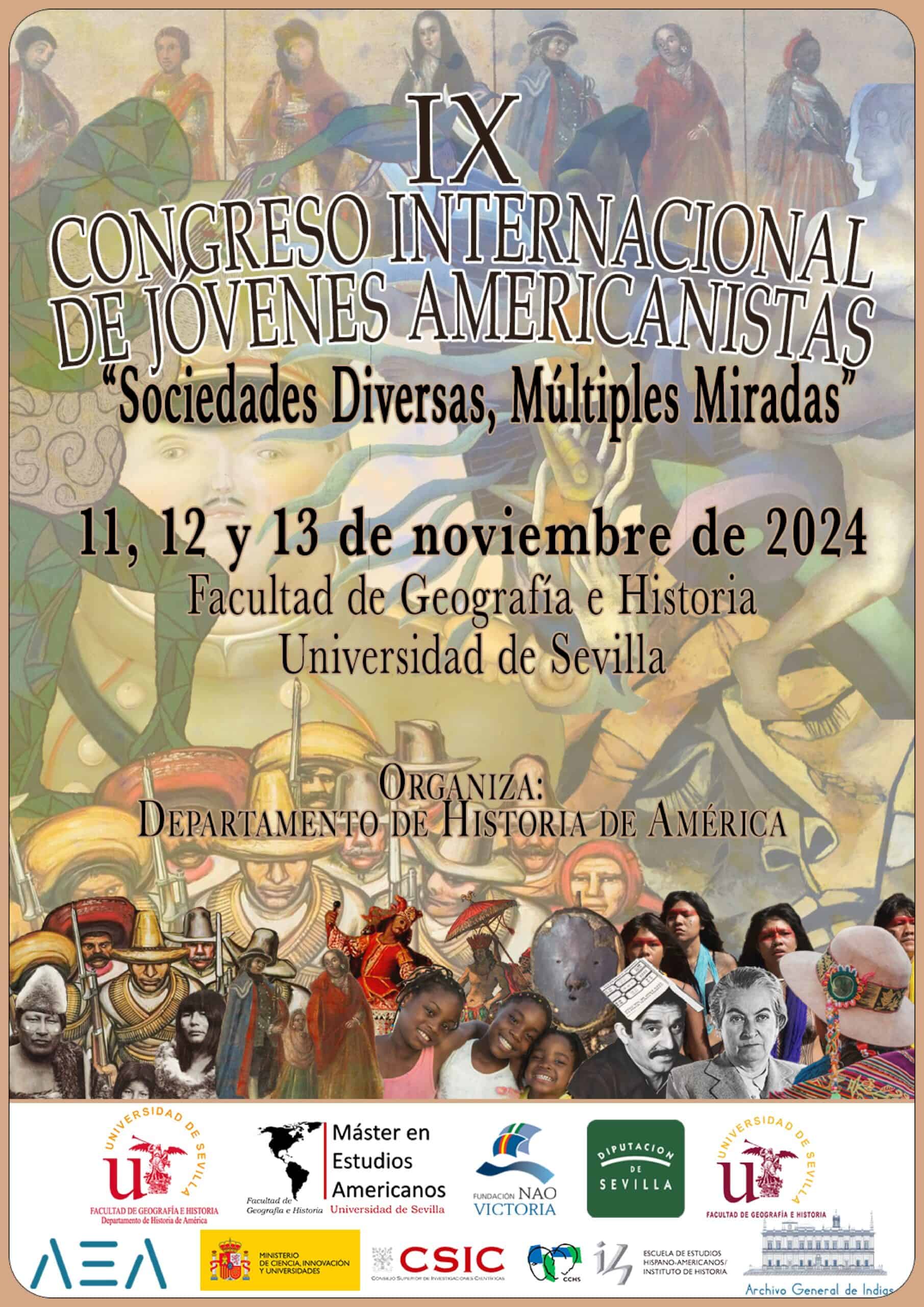 Cartel IX Congreso Internacional de Jóvenes Americanistas